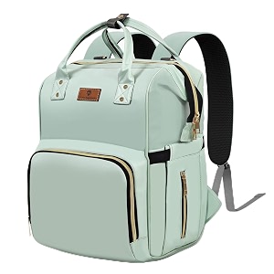 staranddaisy diaper bag for mothers for travel  27l lightweight waterproof leatherite diaper bagbaby bag for mother travel with 15 multi-purpose pockets amp quick access diaper pocket - green