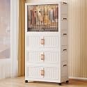 StarAndDaisy Kids Foldable Wardrobe/Multipurpose Plastic Storage Cabinet – Dustproof Organizer for Clothes, Toys &amp; Books