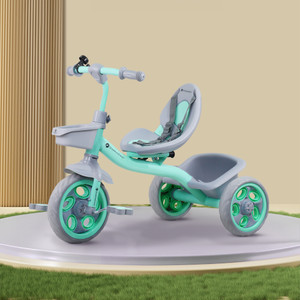 staranddaisy kids_tricycle_light_blue kids tricycle ride on with bell  dual storage basket  360 rotating handlebar tricycle