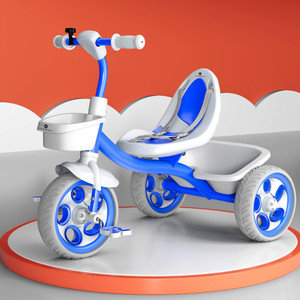 staranddaisy kids tricycle ride on with bell  dual storage basket  360 rotating handlebar tricycle