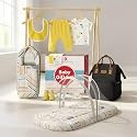StarAndDaisy Pack of 4 Newborn Baby Gift Set | 8 Pcs Baby Clothing Set + Sleeping Bag + Mosquito Net + Maternity Diaper Bag | Baby Shower Gift Combo for Newborn Boys &amp; Girls (Pineapple Print)