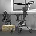 StarAndDaisy Premium Baby Stroller | 0–3 Years | Lightweight, Foldable, 360° Rotating Seat, Reclining Backrest, Adjustable Handle, 5-Point Harness – Black