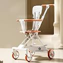 StarAndDaisy Baby Stroller for 0-3 years Newborn &amp; Toddler / Travel Pram for baby with foldable 360° Swivel Lockable Front Wheels, Multi-Level Recline &amp; Adjustable Footrest , Safety Harness , Removable Tray Belt.