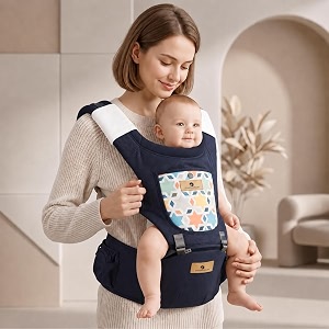 staranddaisy 4 in 1 baby carrier for 0 to 3 year with soft cushion hip seat kangaroo bag for baby with 2 storage pockets 4 carry positions  baby carry bags for baby