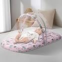 Uonibaby by StarAndDaisy Essentials 3 in 1 Baby Sleeping Bag for Newborn, Mosquito net for Baby/with Zipper,Soft and Comfortable Bed for 0-12 Months/Washable Cotton Design -Printed Pink