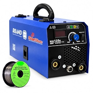 starblaze mig 135e  gasless flux-core migmmalift tig welding machine  120a portable inverter welder  synergic control  advanced igbt inverter technology  1-year warranty