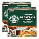 Starbucks Coffee K-Cup Pods, Breakfast Blend, Medium Roast Coffee, Notes of Brown Sugar &amp; Sweet Orange, Keurig Genuine K-Cup Pods, 32 CT K-Cups/Box (32 Count (Pack of 2))