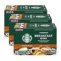 Starbucks Coffee K-Cup Pods, Breakfast Blend Medium Roast, Ground Coffee K-Cup Pods for Keurig Brewing System, 10 CT K-Cup Pods Per Box (Pack of 3 Boxes)