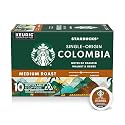 Starbucks K-Cup Coffee Pods, Medium Roast Hot or Iced Coffee, Single-Origin Colombia, 10 Keurig Pods ​