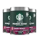 Starbucks Premium Instant Coffee, Dark Roast Coffee, 3.17 Oz Tins, 3-Pack