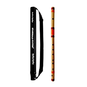 professional flutes a sharp base bamboo flute bansuri size 22 inch with free carry bag natural brown