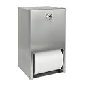 Stardrix 2 Roll Stainless Steel Commercial Toilet Paper Dispenser, Heavy Duty Wall Mount Tissue Holder with Lock for Restroom/Bathroom