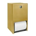 Stardrix Gold 2 Roll Stainless Steel Commercial Toilet Paper Dispenser, Heavy Duty Wall Mount Tissue Holder with Lock for Restroom/Bathroom
