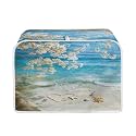Starfish Beach Print Toaster Oven Dust Cover 4 Slice Wide Slot Bread Machine Cover Anti Fingerprint Protective Covers for Kitchen
