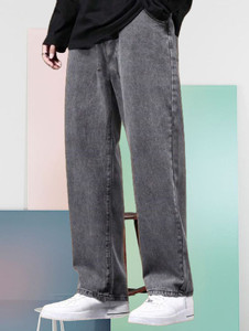 StarForWell Loose Fit Men Grey Jeans