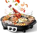 Stariver Hot Pot Electric with Grill 2 in 1, Korean BBQ & Shabu Shabu Pot