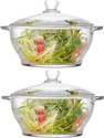 STARKENDY Glass Serving Bowl Glass Casserole With