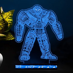 3d hulk569 the avenger super hero night lamp 16 color changing light desk table lamp wooden base