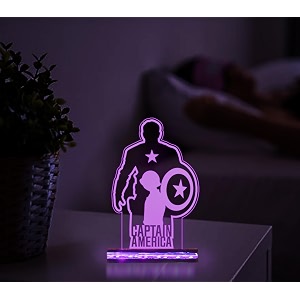 3d illusion captain america258 led lamp with 7 color changing light amp remote control home decor lamp gift for avengers lover