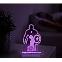 3D Illusion Captain America258 Led Lamp with 7 Color Changing Light &amp; Remote Control Home Decor Lamp Gift for Avengers Lover