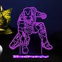 3D Illusion ironman128 Night Light lamp 16 Color Changing Table décor lamp with Remote Gift for Birthday