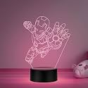 Iron Man764 3D Night Lamp | USB Powered Desk Table Lamp | Black Base | Birthday Gift for Marvel Fans