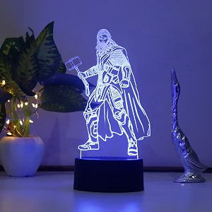 thor745 avengers marvel acrylic led night light for kids 3d illusion lamp with 7 color changing light amp remote control