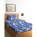 STARNSTYLE�160 TC Cotton Feel Ezyption Cotton Elastic Fitted All Around Printed Full Length Single Bed Bedsheet with 1 Pillow Cover (36" x 78", Macaroon