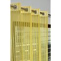 2 Pieces Zig Zag Strip Semi-Transparent Sheer Net Curtains - Size 7 feet, Door Curtain Yellow