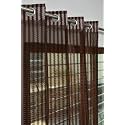 2 Pieces Zig Zag Strip Semi-Transparent Sheer Net Curtains - Size 9 feet, Long Door Curtain Coffee