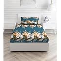 160 TC Ezyption Cotton Single Bedsheet with 1 Pillow Cover Light Sky