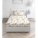 Glace Cotton Single Bedsheet with 1 Pillow Covers | Soft Thread Count 160 Brushed Ezyption Cotton -Long Lasting &amp; Wrinkle Free