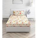 Glace Cotton Single Bedsheet with 1 Pillow Covers | Soft Thread Count 160 Brushed Ezyption Cotton -Long Lasting &amp; Wrinkle Free