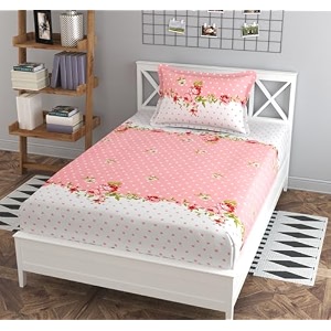 premium 160 tc ezyption cotton bedsheet for single bed with 1 pillow covers thunder