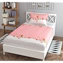 Premium 160 TC Ezyption Cotton Bedsheet for Single Bed with 1 Pillow Covers Thunder