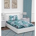 Premium 160 TC Ezyption Cotton Bedsheet for Single Bed with 1 Pillow Covers Eggnog