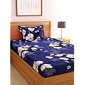 Premium 160 TC Ezyption Cotton Bedsheet for Single Bed with 1 Pillow Covers Macaroon