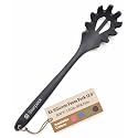Starpack XL Premium Silicone Pasta Fork (13.5") - Spaghetti Spoon High Heat Resistant to 600°F - Silicone Pasta Spoon Strainer - Pasta Server Spoon with Teeth - Pasta Server Utensil