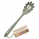 Starpack XL Premium Silicone Pasta Fork (13.5") - Spaghetti Spoon High Heat Resistant to 600°F - Silicone Pasta Spoon Strainer - Pasta Server Spoon with Teeth - Pasta Server Utensil