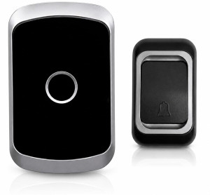 starprim black wireless doorbell kit waterproof battery operated long range cordless wireless door chime 1 tune