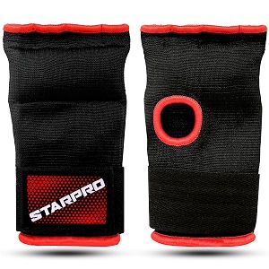 starpro boxing hand wraps elasticated - inner gloves long straps wrist support fist protector good for muay thai mma kickboxing sparring grappling exercise training punching padded mitts