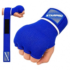 starpro boxing hand wraps elasticated - inner gloves long straps wrist support fist protector good for muay thai mma kickboxing sparring grappling exercise training punching padded mitts
