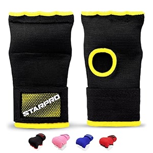 starpro boxing hand wraps elasticated - inner gloves long straps wrist support fist protector good for muay thai mma kickboxing sparring grappling exercise training punching padded mitts