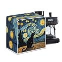 Starry Night Cat Print Coffee Machines Covers - Dust Resistant Protective Covers For Coffee Makers, Blender, Mixer, Juice Machine - Dust Proof, Washable