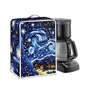 Starry Night Print Coffee Maker Cover – Dust Protection Stain Resistant Washable Appliance Cover Kitchen Decoration Gifts For Coffee Lovers