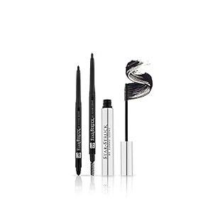 starstruck by sunny leone 3pc stellar eye kit  mascara brow pencil amp eye definer  brown