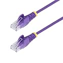 StarTech.com CAT6 LAN Cable / Slim/1m/Purple/1Gb/100W PoE/Snagless/Stranded/Fluke Tested/Cat6 Ethernet Cable N6PAT100CMPLS