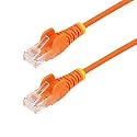 StarTech.com CAT6 LAN Cable / Slim/50cm/Orange/1Gb/100W PoE/Snagless/Stranded/Fluke Tested/Cat6 Ethernet Cable N6PAT50CMORS