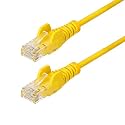 StarTech.com CAT6 LAN Cable / Slim/3m/Yellow/1Gb/100W PoE/Snagless/Stranded/Fluke Tested/Cat6 Ethernet Cable N6PAT300CMYLS