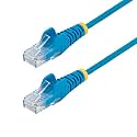 StarTech.com N6PAT5MBLS CAT6 LAN Cable / Slim/5m/Blue/1Gb/100W PoE/Snagless/Stranded/Fluke Tested/Cat6 Ethernet Cable